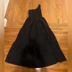 Opt black one shoulder dress